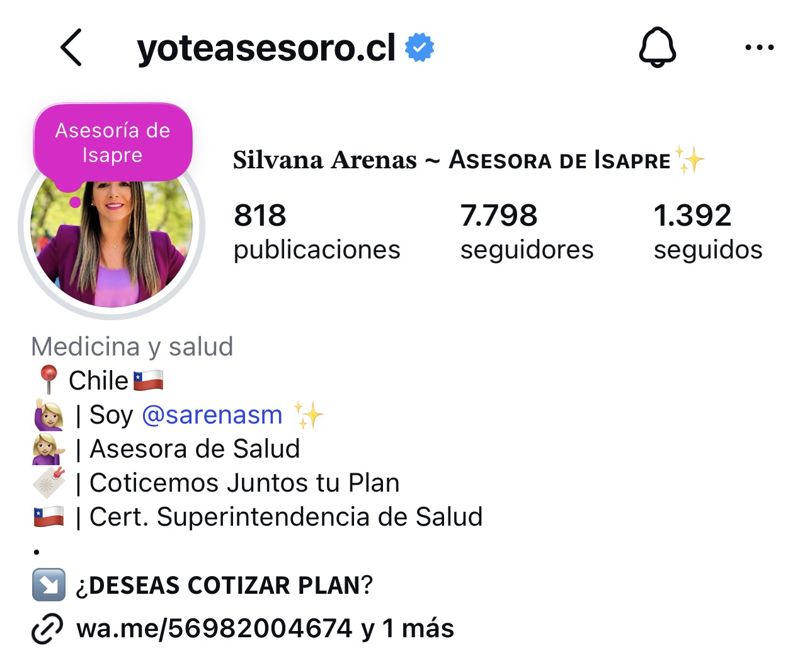 Perfil de cliente @yoteasesoro.cl